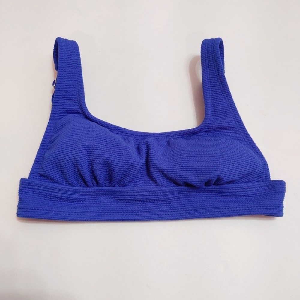 Xhilaration Royal Blue Ribbed Bikini Swim Top XS